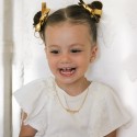 Collier prénom enfant - croix sur le côté - Argent 925 ou Plaque Or 18k