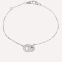 Bracelet gravé double anneaux "enlace-moi"