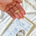 Gourmette bébé personnalisée – Croix découpée – argent 925 ou plaqué or 18k