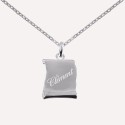 Pendentif personnalisé parchemin en argent 925 ou plaqué or 18k