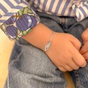 Gourmette bébé personnalisée – Croix découpée – argent 925 ou plaqué or