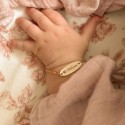Gourmette identité enfant coeur en Argent 925 ou Plaqué Or à personnaliser