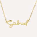 Collier prénom So&Jo - écriture sur-mesure en argent 925, plaqué or