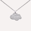 Pendentif nuage personnalisable en argent 925 ou plaqué or – Bijou Gravé sur Mesure