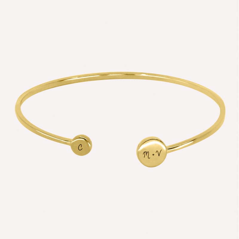 Bracelet clou à personnaliser en argent 925 ou plaqué or
