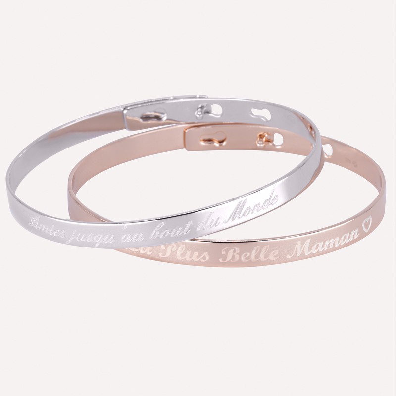 Duo de Bracelets Jonc à personnaliser Duo de Bracelets Jonc à personnaliser