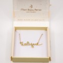 Collier prénom So&Jo - écriture sur-mesure en argent 925, plaqué or