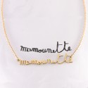 Collier prénom So&Jo - écriture sur-mesure en argent 925, plaqué or