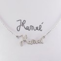 Collier prénom So&Jo - écriture sur-mesure en argent 925, plaqué or