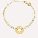 Bracelet gravé forme coeur en argent 925 ou plaqué or 18K