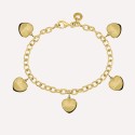 Bracelet breloque coeurs gravé en Argent 925 ou Plaqué Or