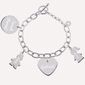Bracelet gravé "Mes Amours A Moi" en Argent 925 ou Plaqué Or