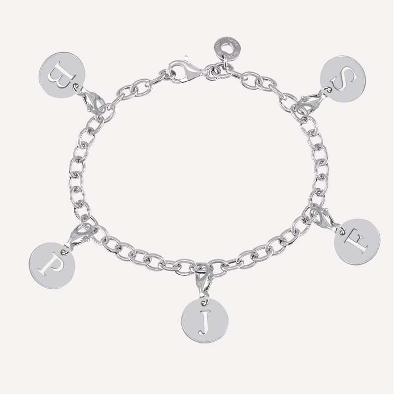 Bracelet Charms Initiales à personnaliser