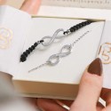 Duo de bracelets infini en argent 925 - Bijoux personnalisés pour couple