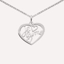 Pendentif "je t'aime dans un coeur"