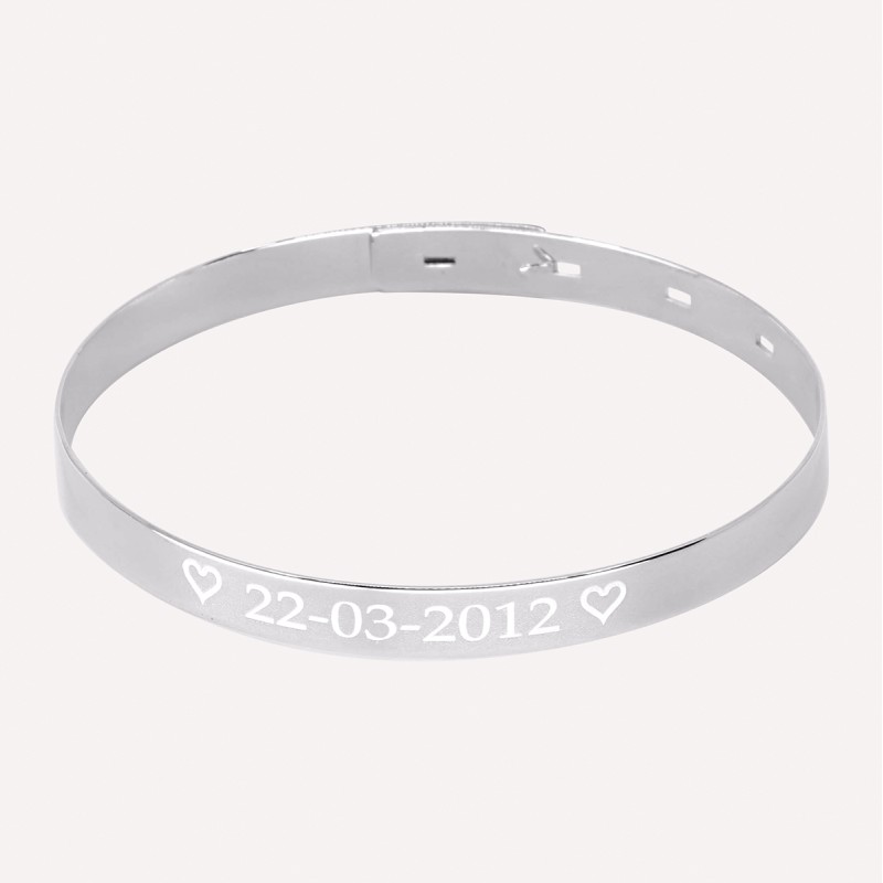Grand bracelet jonc à personnaliser en argent 925