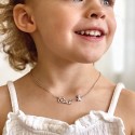Collier prénom découpé nounours en argent 925