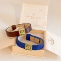 Duo de bracelets couple personnalisables – Plaque acier doré gravée avec prénoms + flèche Cupidon