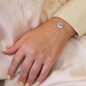 Bracelet brossé personnalisé - argent 925 ou plaqué or