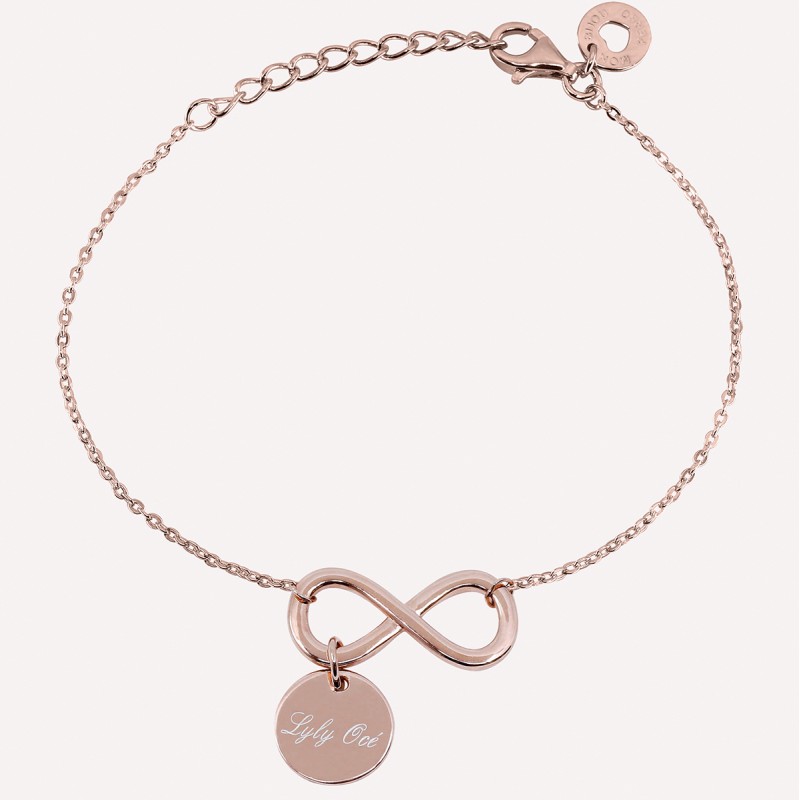 Bracelet Infini et pampilles à personnaliser en Argent 925