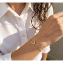 Bracelet gravé double anneaux "enlace-moi"