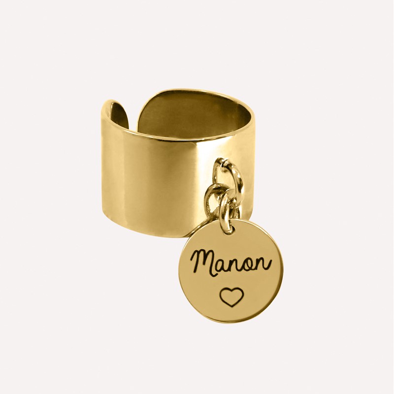 Bague ruban pampille à personnaliser