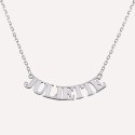 Collier prénom en argent 925 ou plaque or - forme arrondie
