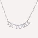 Collier prénom en argent 925 ou plaque or - forme arrondie