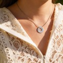 Collier jeton gravé forme étoile en argent 925 ou plaqué or
