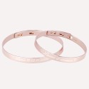 Duo de bracelets joncs gravés Maman / Enfant