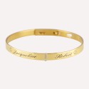 Bracelet  Jonc en Or 9 Carats avec 3 Diamants – Personnalisable