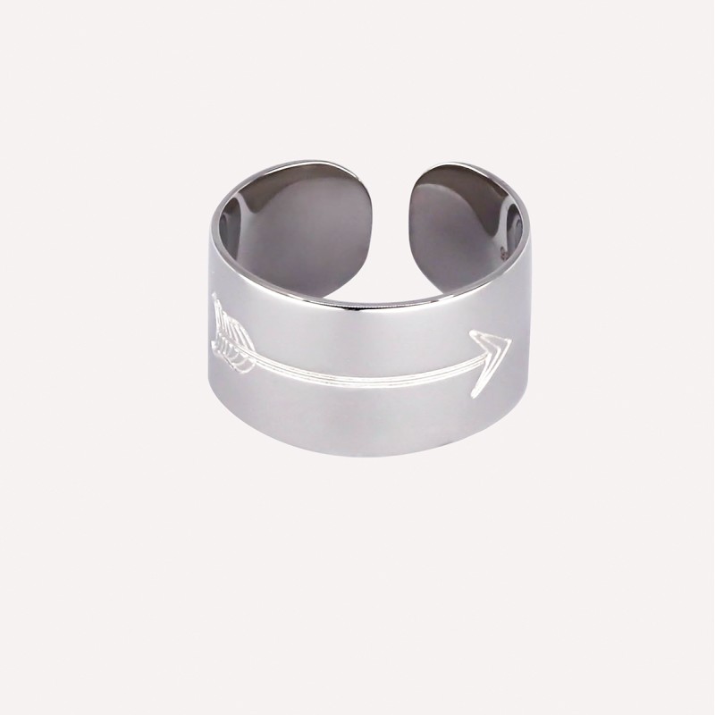 Bague ruban flèche à personnaliser