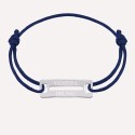Bracelet homme personnalisé rectangle argent 925 sur cordon