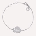 Bracelet étoile dans un nuage sur chaîne à personnaliser