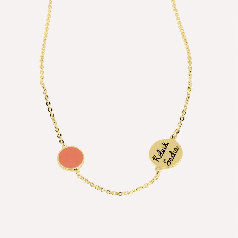 Collier pastilles émaillées à personnaliser