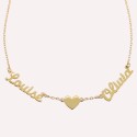 Collier prénom personnalisé "Mes amours à moi" en argent 925 ou plaqué or – bijou unique fête des Mères ou Saint-Valentin