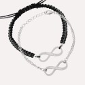 Duo de bracelets infini en argent 925 - Bijoux personnalisés pour couple