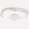 Bracelet satin triple tour à personnaliser