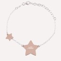 Bracelet double étoile en Argent 925