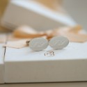 Boutons de Manchette Ovale en Argent 925 à personnaliser