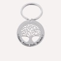 Porte clés arbre de vie personnalisé en argent 925
