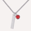 Collier homme barre à graver en argent 925