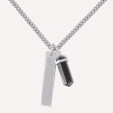 Collier homme barre à graver en argent 925