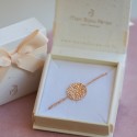 Bracelet personnalisé disque martelé sur chaine en argent rosé ou plaqué or
