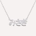 Collier prénom Asiatique en argent 925, plaqué or ou Or 18 carat