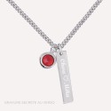 Collier homme barre à graver en argent 925