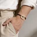Bracelet jeton personnalisé en Or 18K