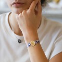 Bracelet Liberty Médaillon en Argent 925 ou Plaqué Or à personnaliser