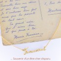 Collier prénom So&Jo - écriture sur-mesure en argent 925, plaqué or