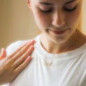 Collier prénom en arabe en argent 925, plaqué or 18k